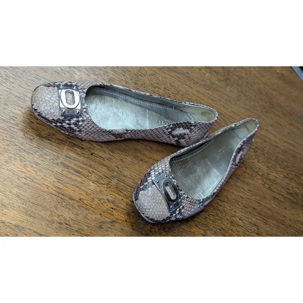 Coach Snake Print‎ Leather Vernon Ballet Flats Women's Size 5B Multicolor